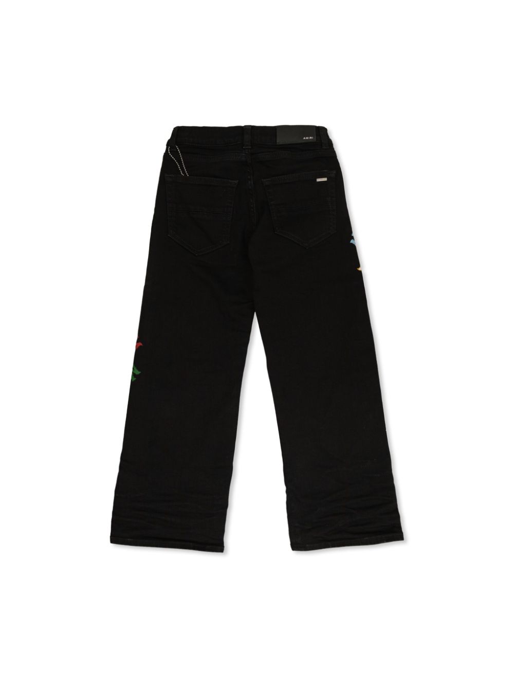 AMIRI KIDS embroidered-logo jeans - Black