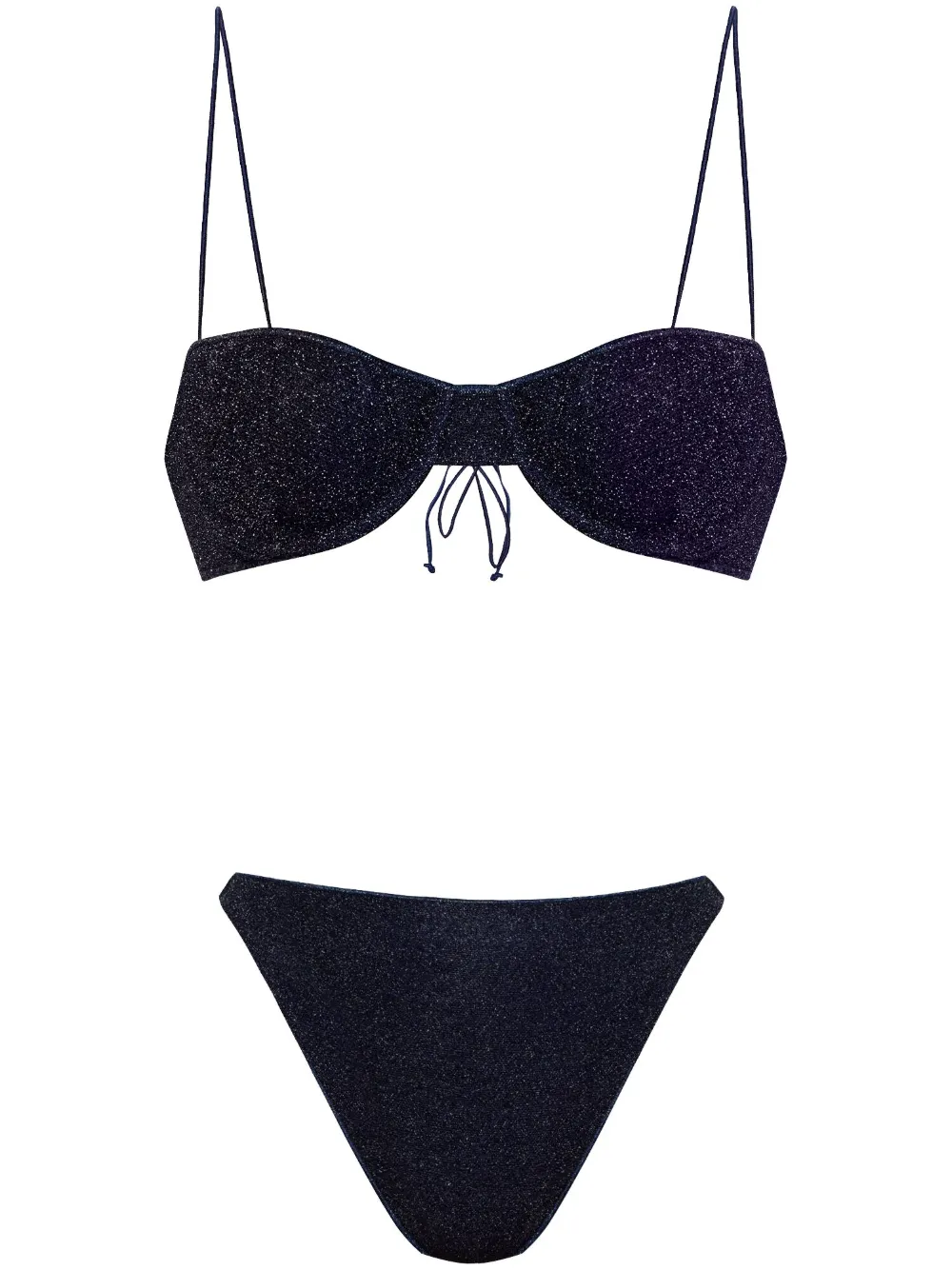 Oseree Oséree Lurex Detailed Two Piece Swimsuit In Blue
