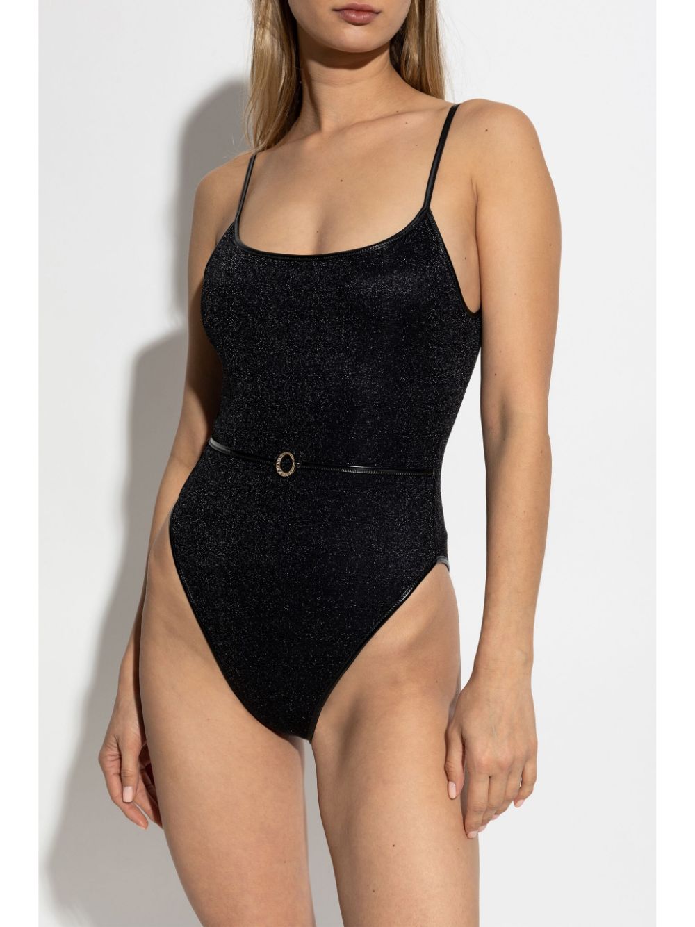 Oséree lurex swimsuit - Zwart