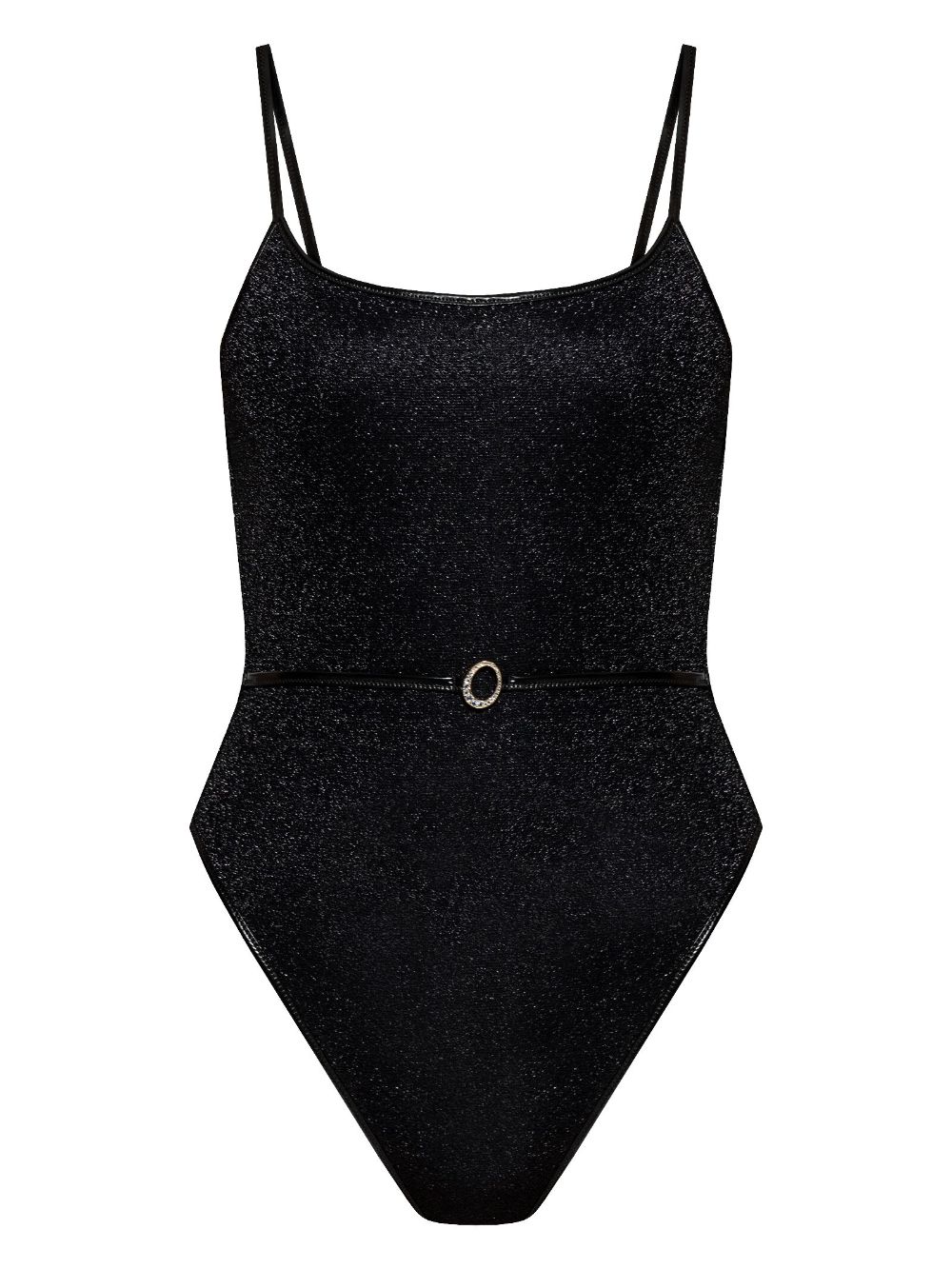 Oséree lurex swimsuit Zwart