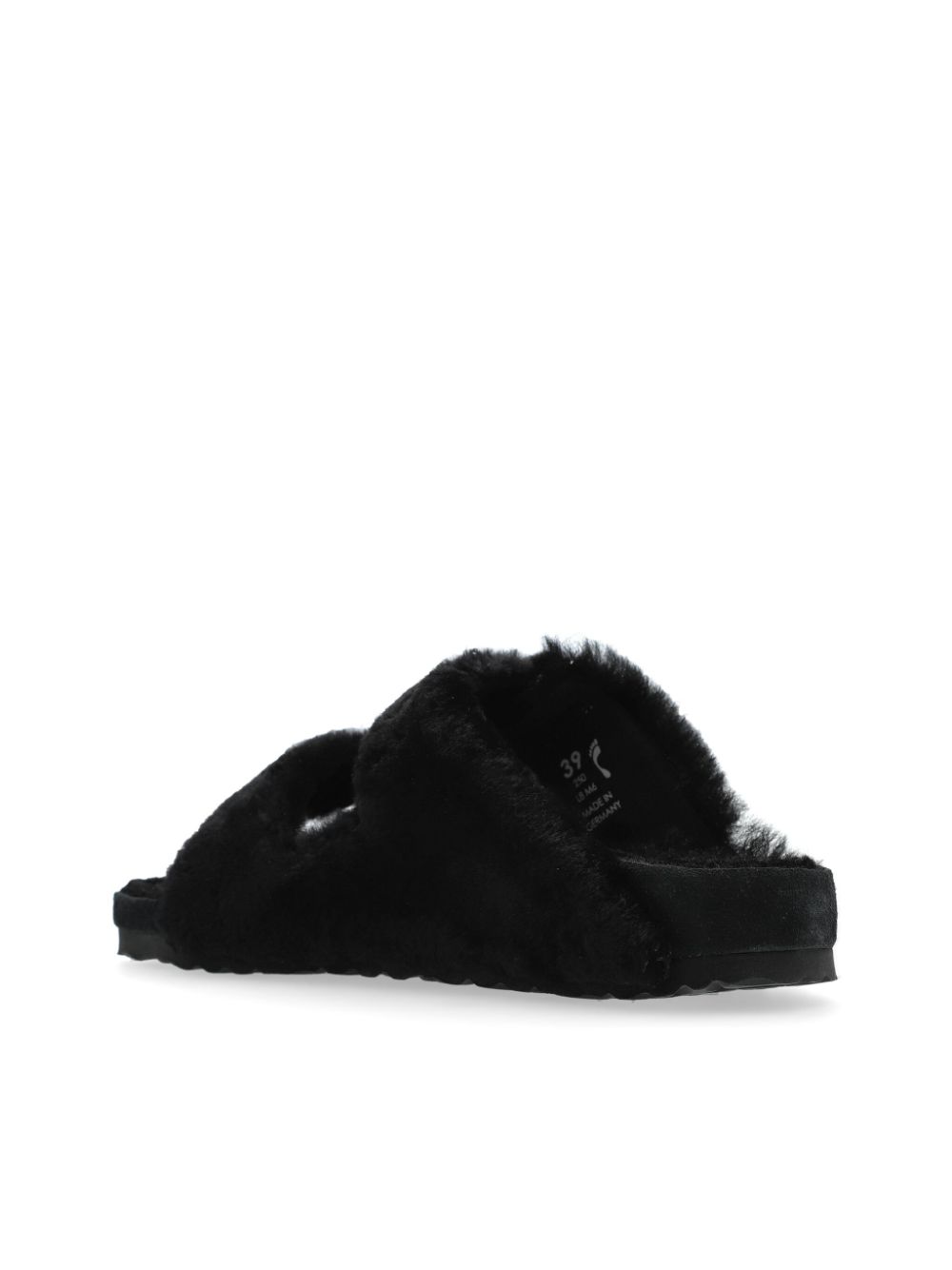 Birkenstock Arizona 1774 shearling slides Black