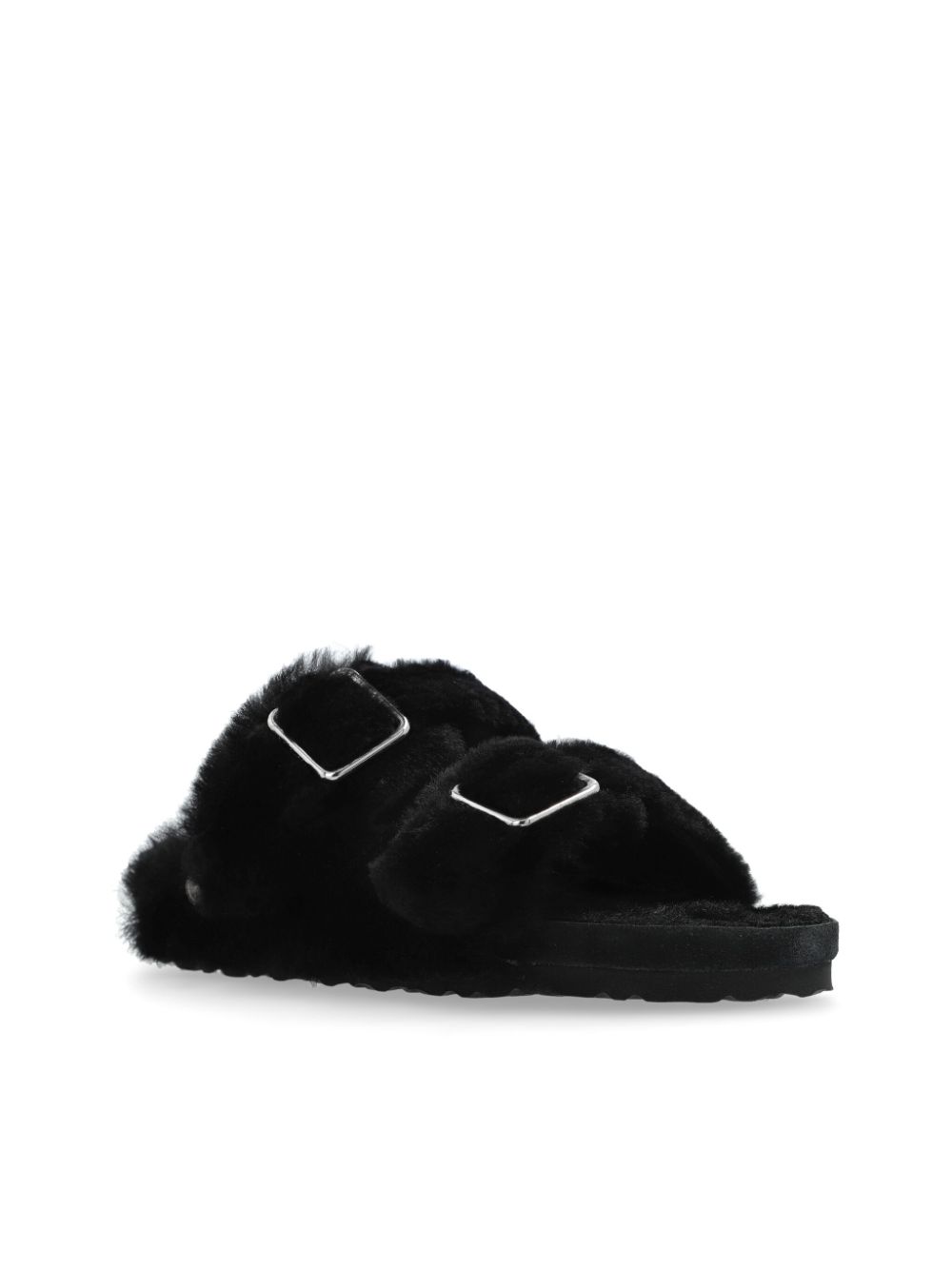 Birkenstock Arizona 1774 shearling slides Black