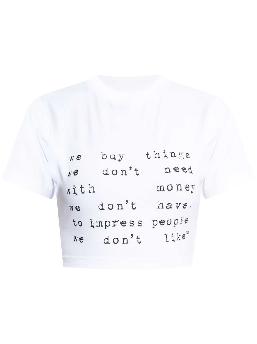 VETEMENTS slogan-print T-shirt - White