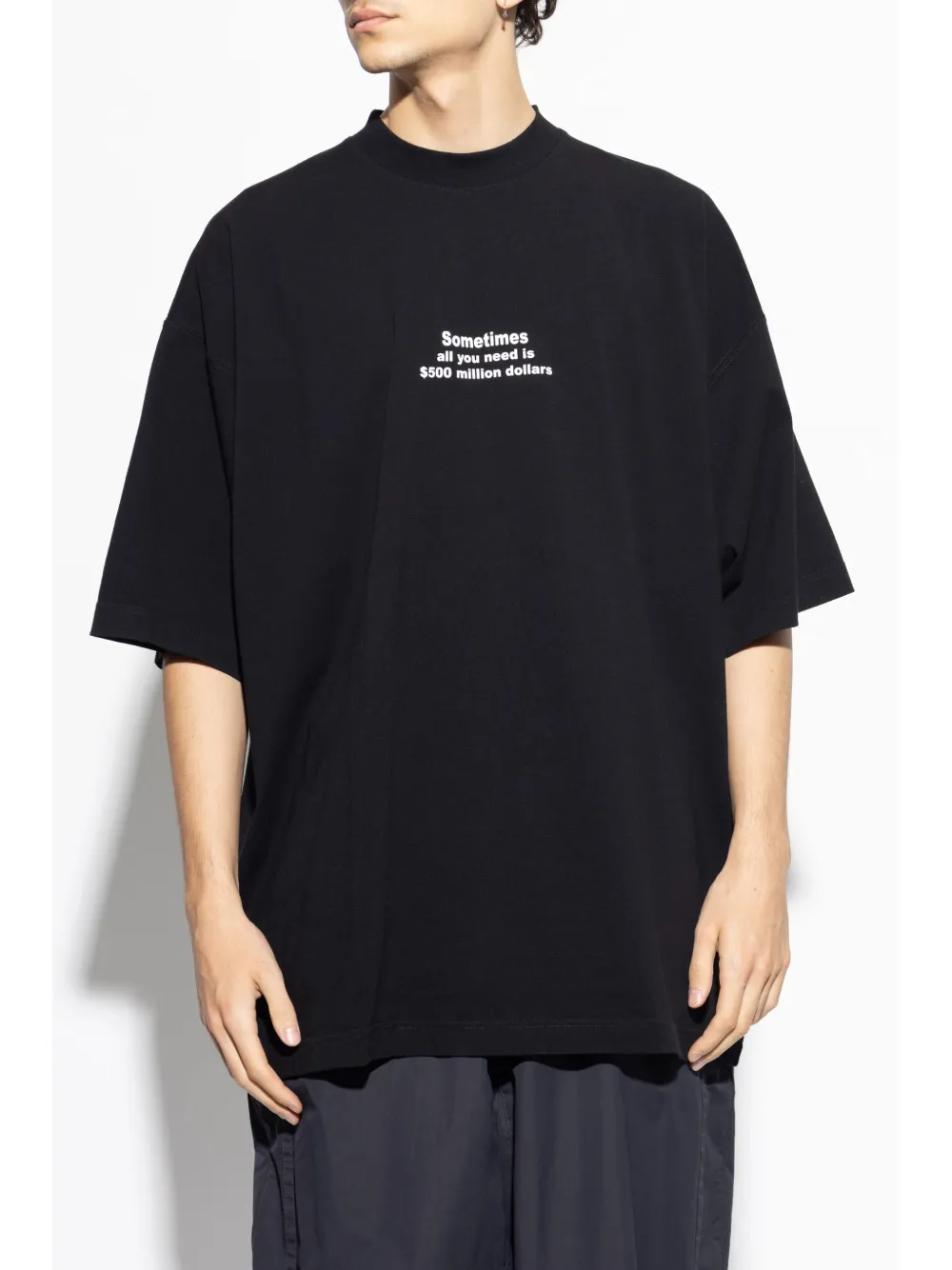 VETEMENTS T-shirt met tekst Zwart