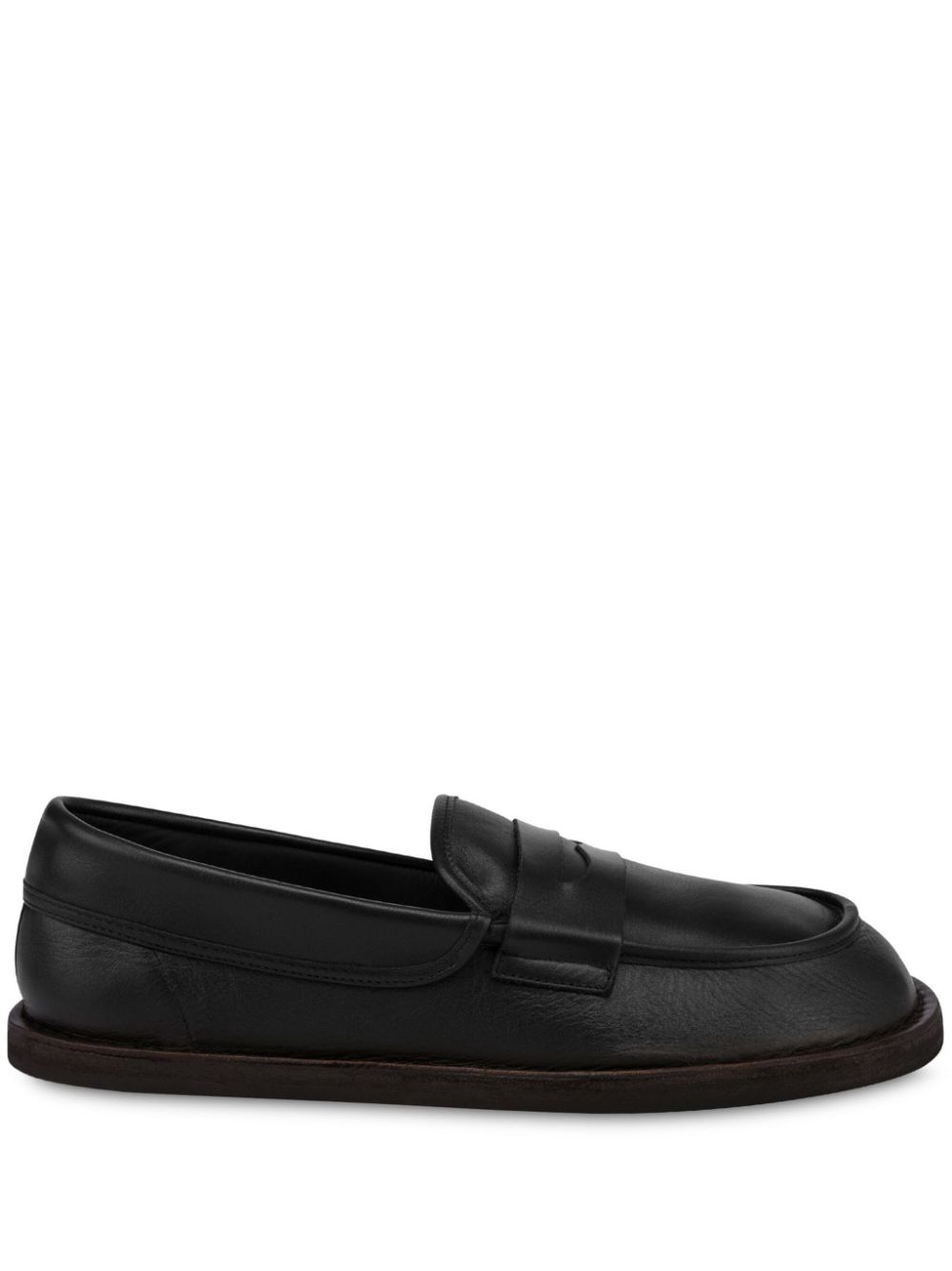 Moschino leather loafers Black