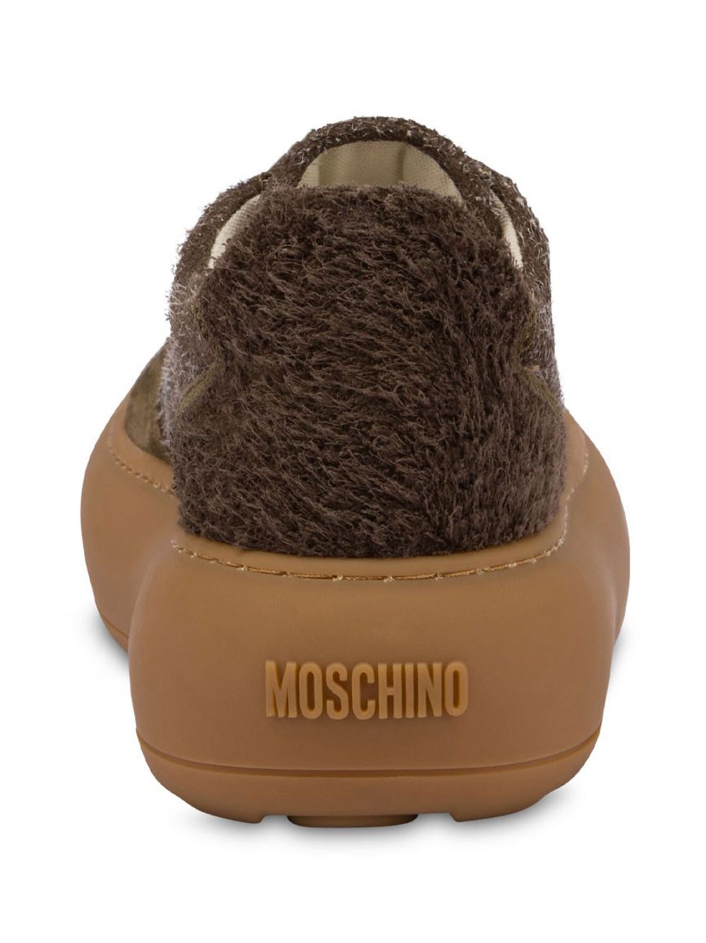 Moschino faux-fur sneakers Brown