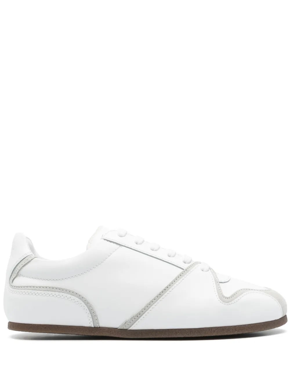 Moschino leather sneakers White