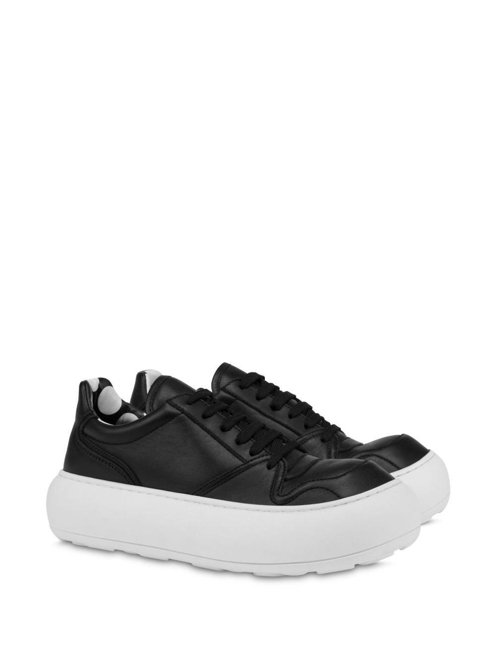 Moschino Leren sneakers - Zwart