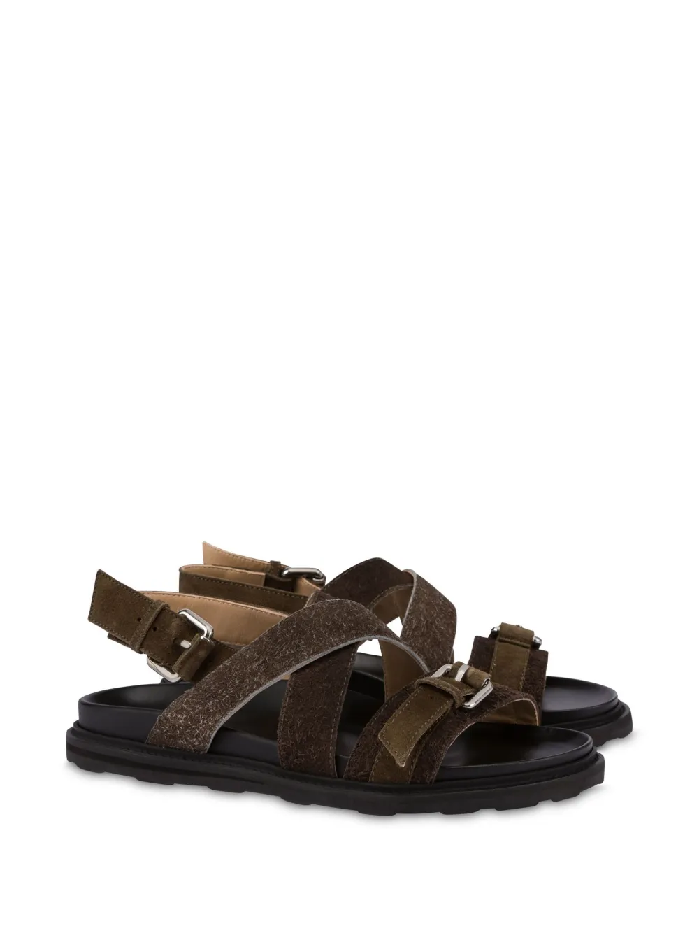 Moschino Suède sandalen met gesp - Bruin