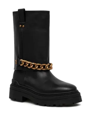 ロングブーツ PINKO FW25 Ankle boots (SD0369 E028Z99) PINKO Boots Womens LEATHER Shoes Zezcal BLACK 1N20BP Y68H