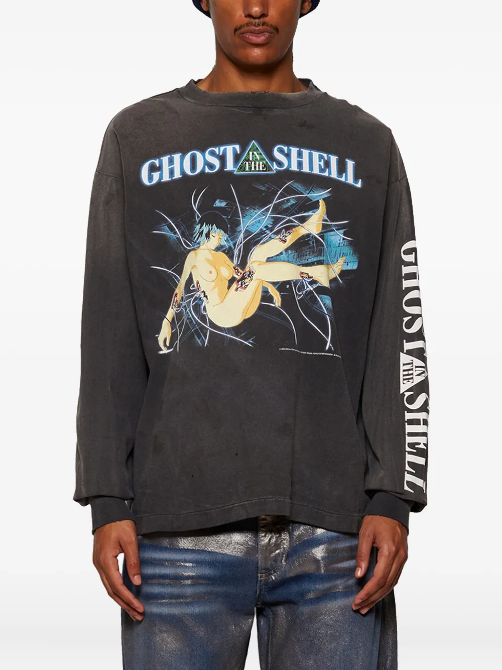 SAINT MXXXXXX Ghost In The Shell T-shirt Zwart