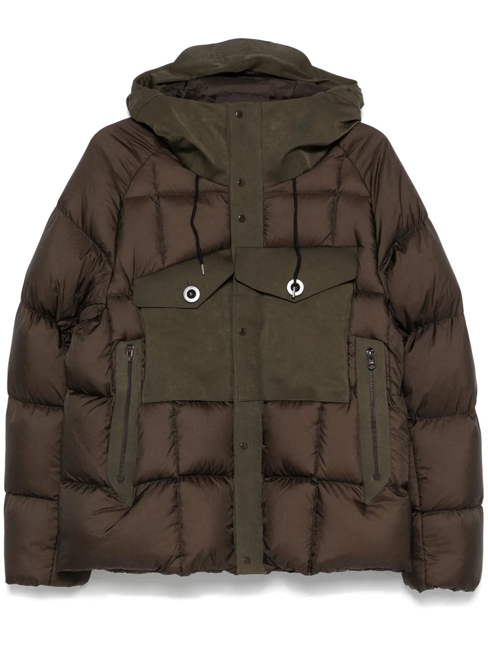 Ten C Tanker Combo puffer jacket | Green | Image 1
