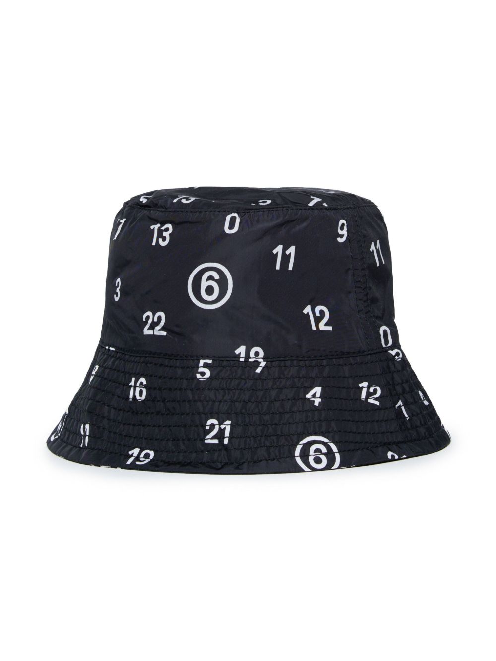 MM6 Maison Margiela Kids Numbers-motif bucket hat - Black