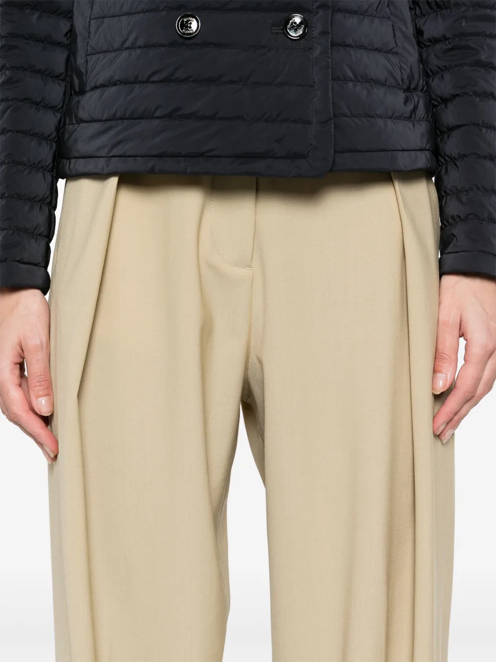 Moncler Broek met logopatch Beige