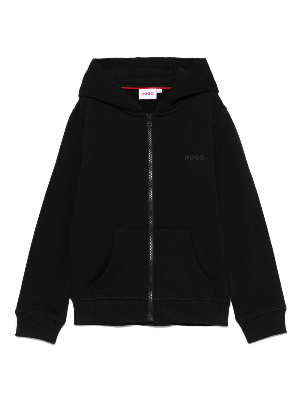 HUGO KIDS Hoodie met logoprint Zwart