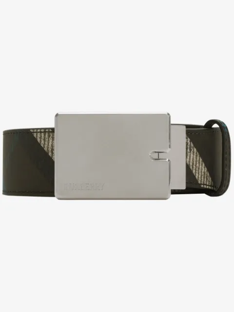 Burberry Cinto xadrez dupla face