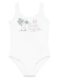 MC2 Saint Barth Kids crystal-logo swimsuit - White