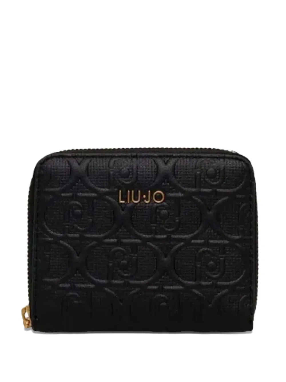 LIU JO embossed zip-around wallet | Black | Image 1
