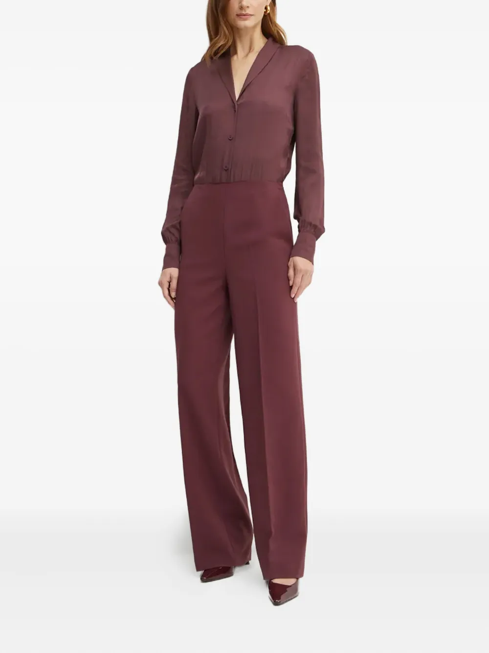 TWINSET combinaison boutonnée à manches longues | rouge | Image 1