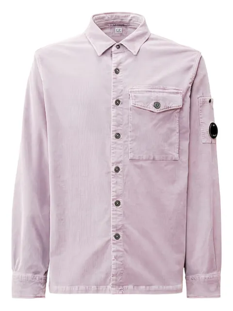 C.P. Company logo-plaque shirt