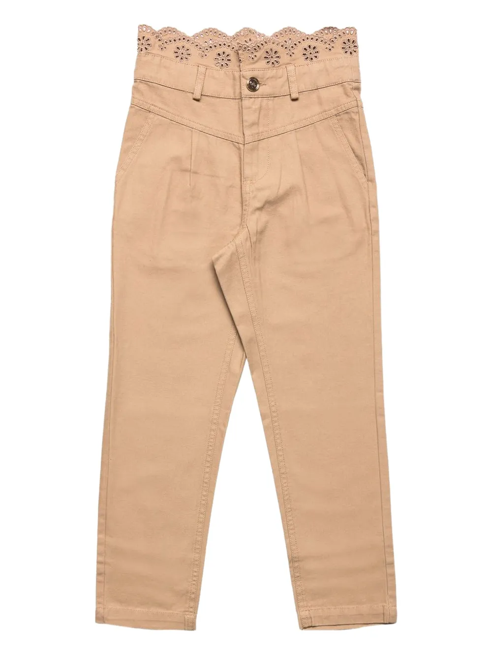 TWINSET Kids Broek met gewelfde taille Beige