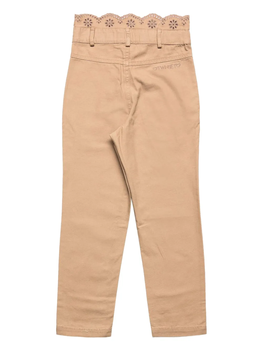 TWINSET Kids Broek met gewelfde taille Beige