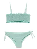 MC2 Saint Barth Kids smocked bikini set - Green