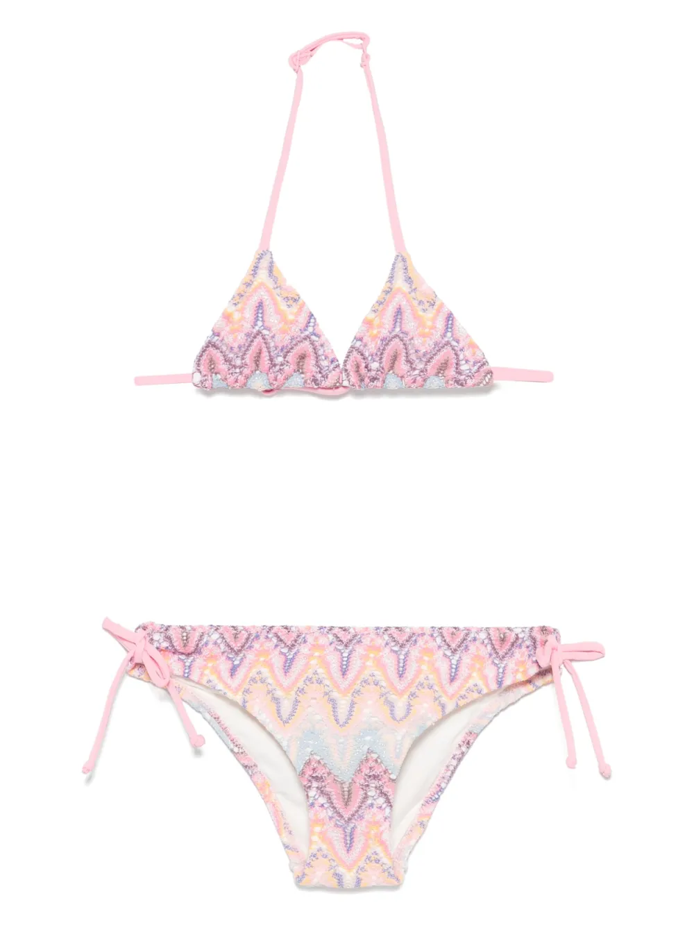 MC2 Saint Barth Kids Gebreide bikini Roze