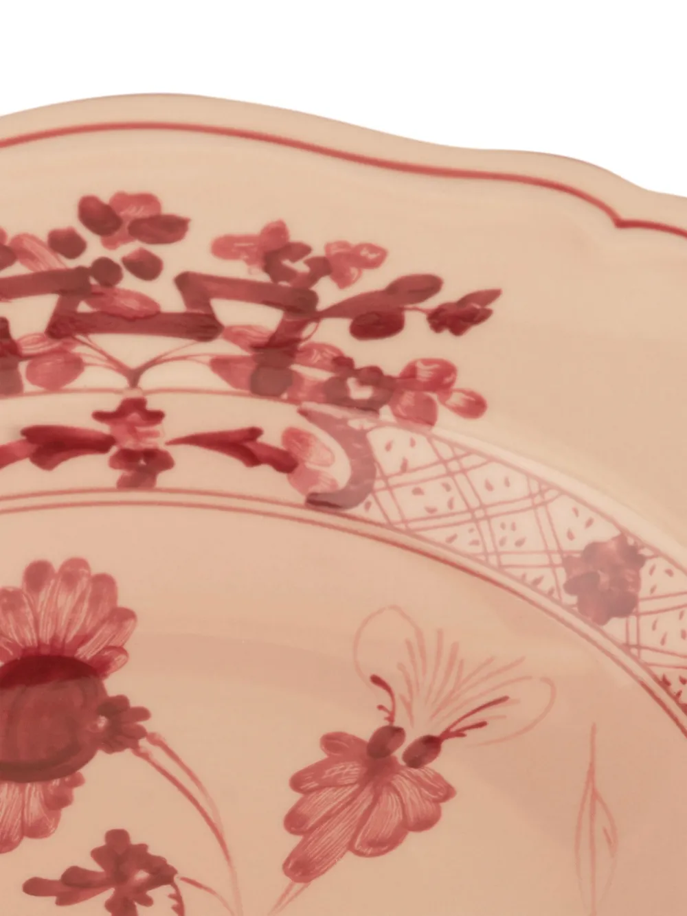 Ginori 1735 Oriente Antico Doccia Shape Soup Plate In Pink