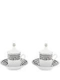 GINORI 1735 Labirinto coffee set (set of two) - Black