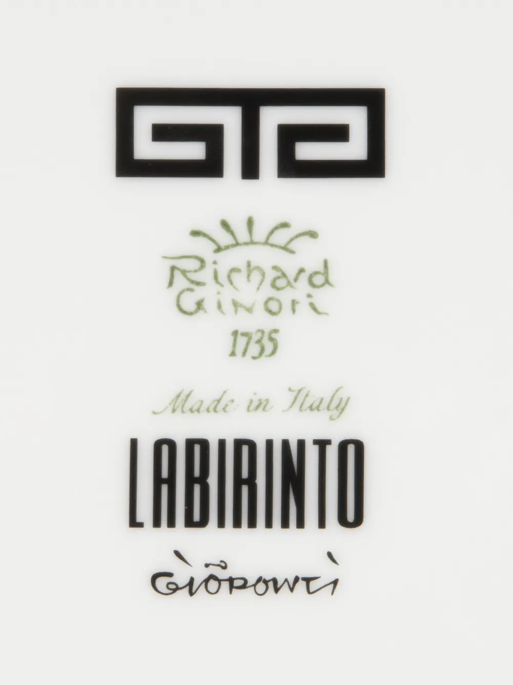 Ginori 1735 Labirinto Coffee Set (set Of Two) In Black