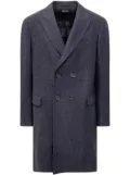 Zegna double-breasted coat - Blue