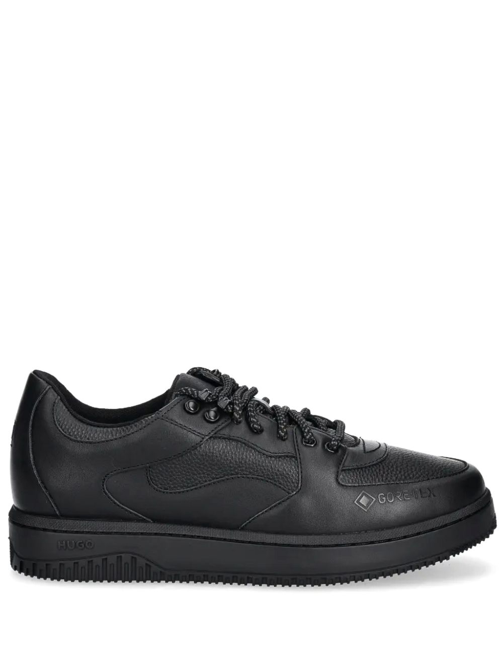 HUGO leather sneakers – Black