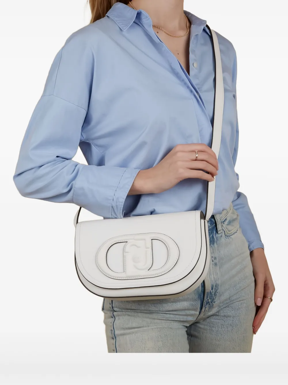 LIU JO Schoudertas met logopatch Wit