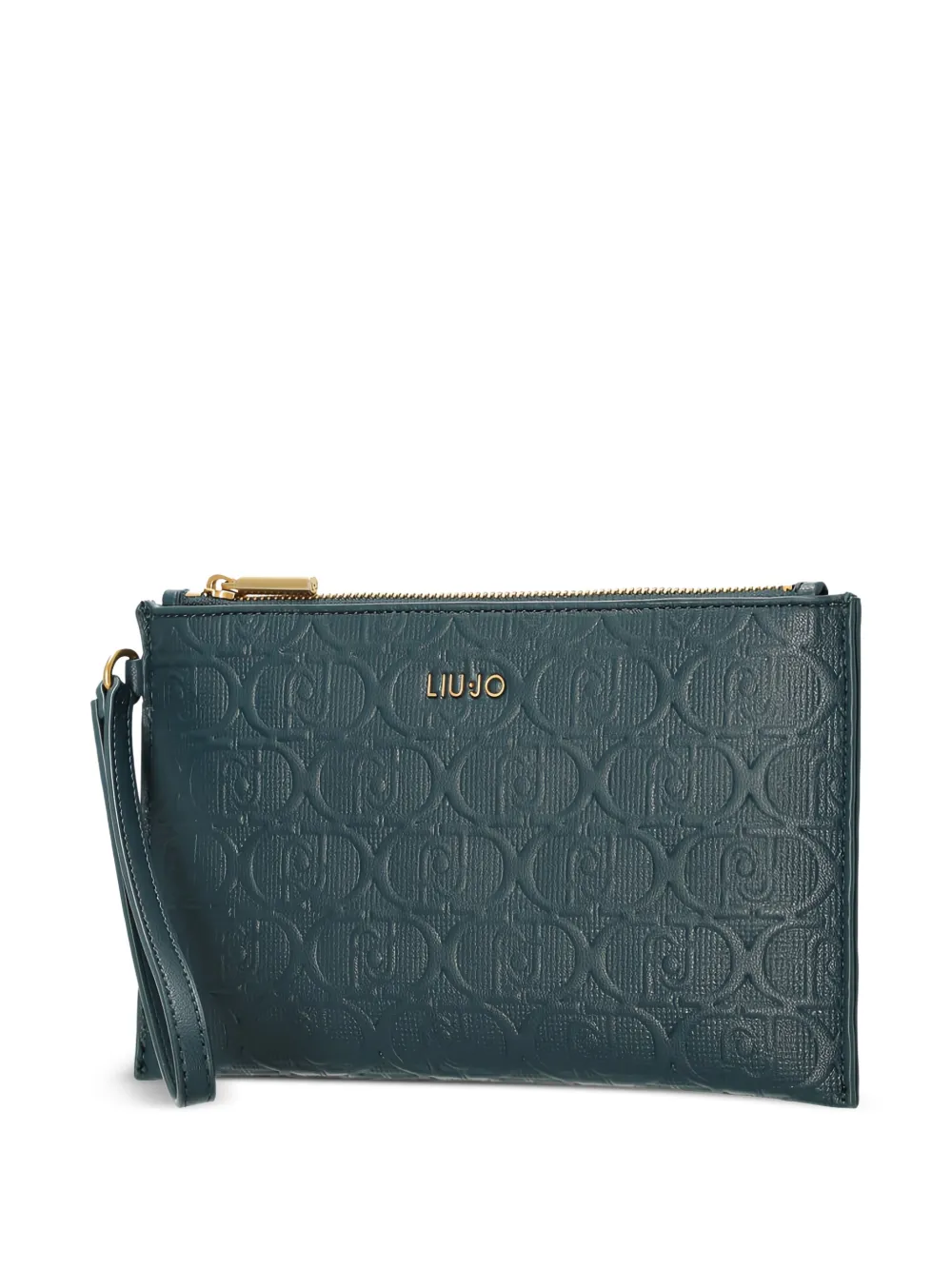 LIU JO Clutch met logoprint Groen