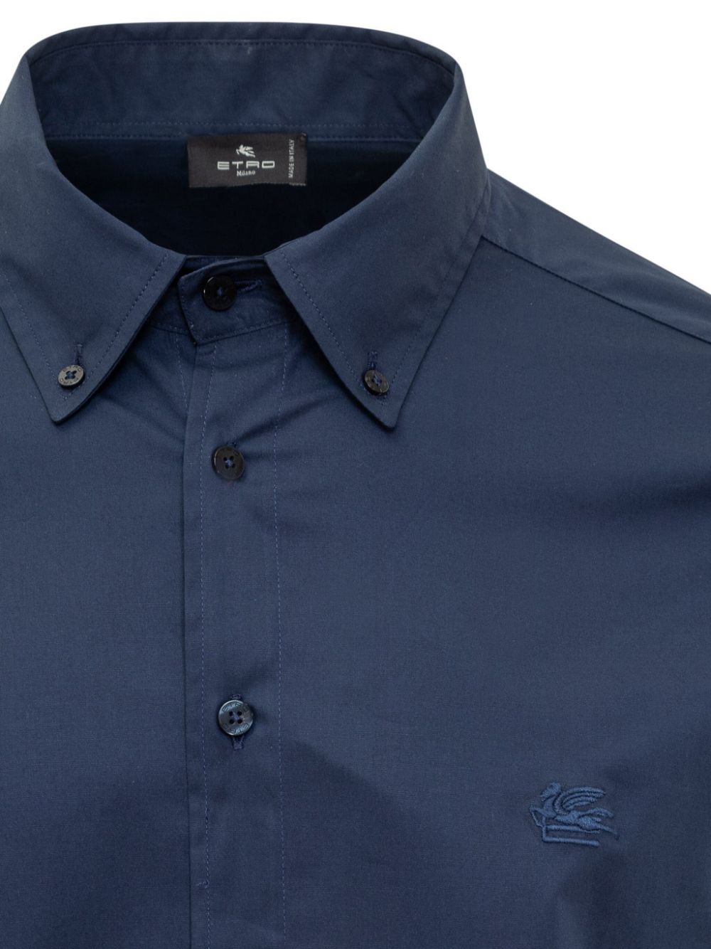 ETRO Overhemd met geborduurd logo Blauw