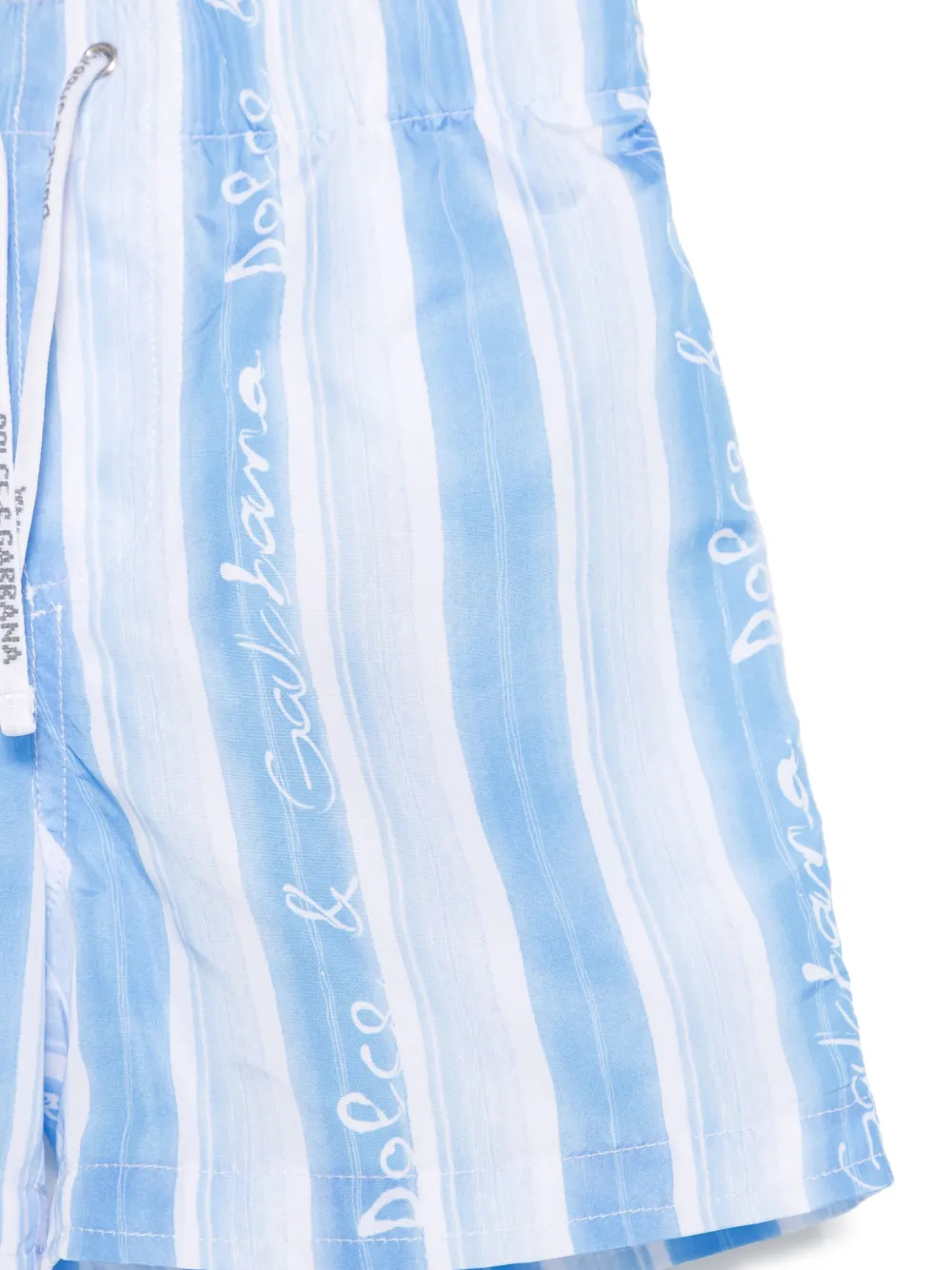 Dolce & Gabbana Kids Gestreepte zwembroek Blauw