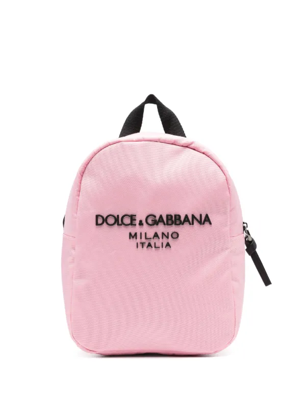 Dolce Gabbana Kids logo-appliqué Backpack Pink FARFETCH PH
