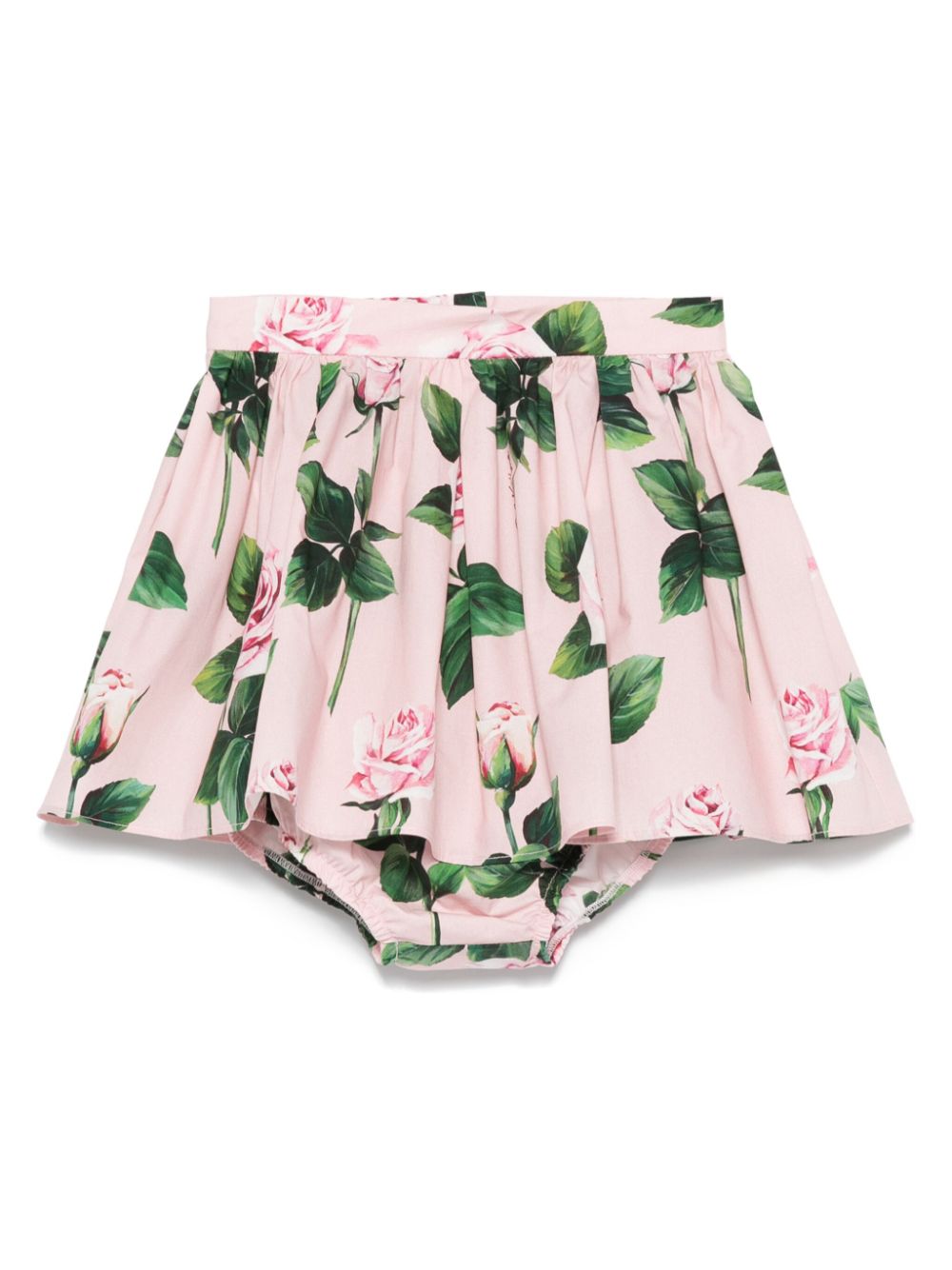 Dolce & Gabbana Kids Rok met bloe print Roze