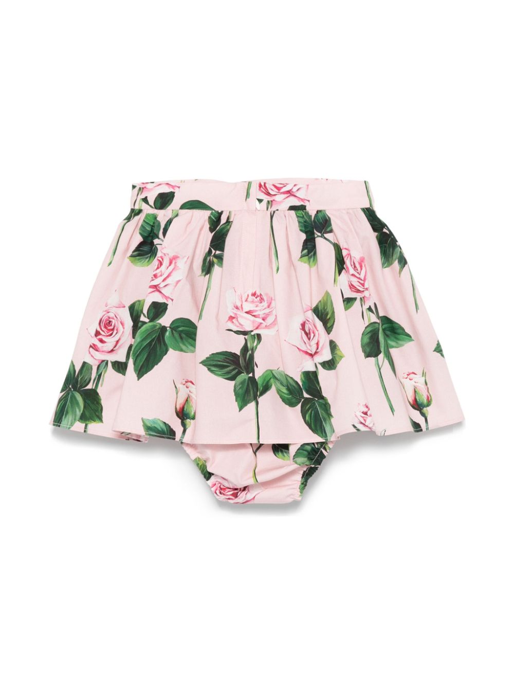 Dolce & Gabbana Kids floral-print skirt - Roze