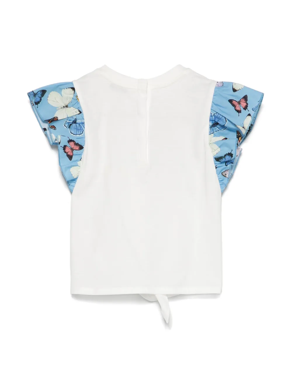 Dolce & Gabbana Kids T-shirt met vlinderprint - Wit