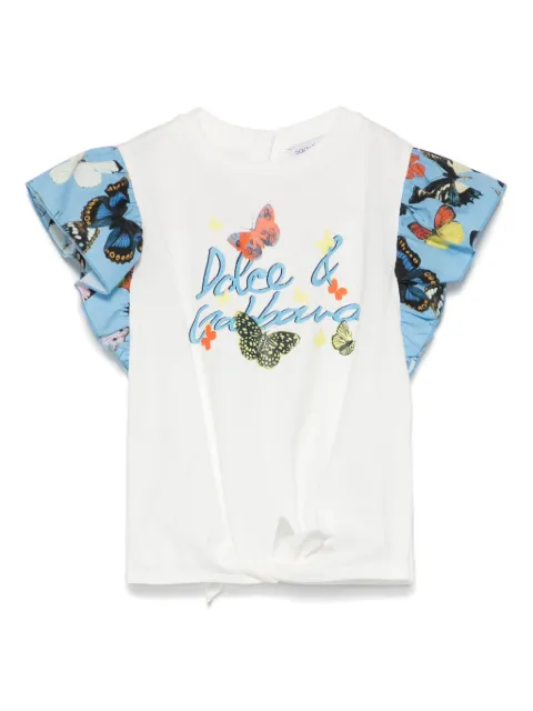 Dolce & Gabbana Kids butterfly-print T-shirt