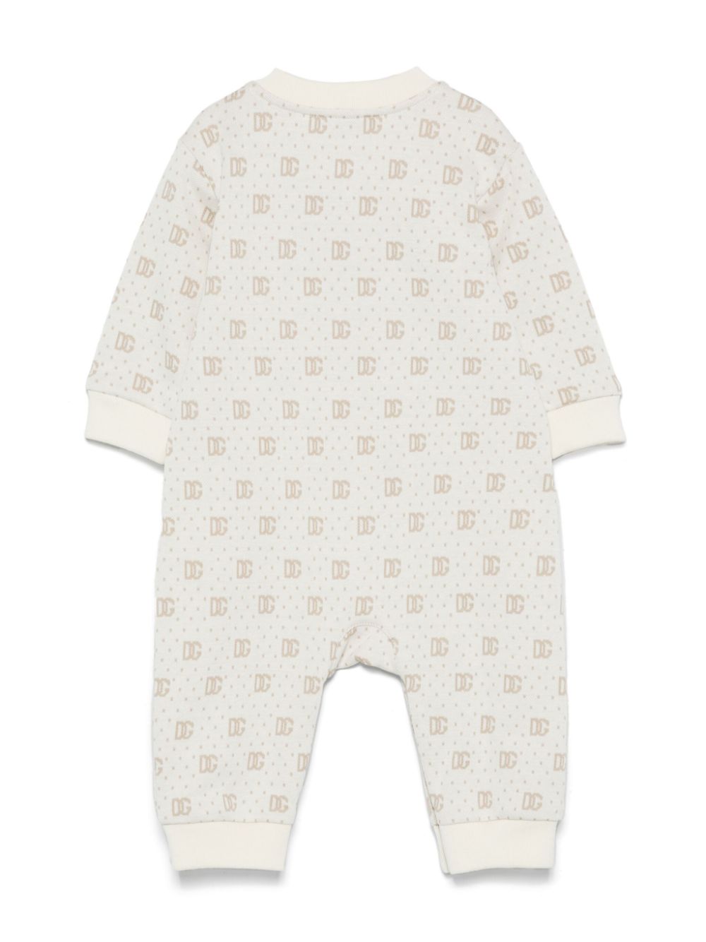 Dolce & Gabbana Kids intarsia-knit rompers - Wit