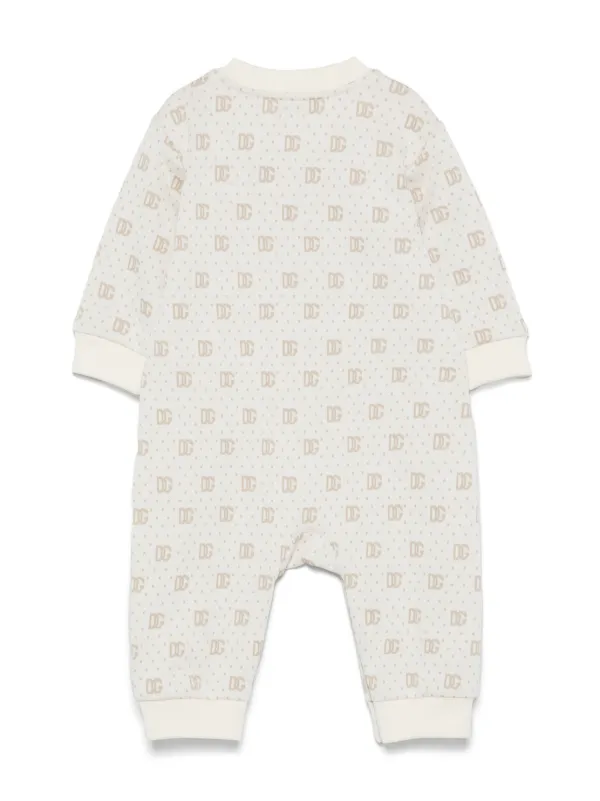 Dolce & Gabbana Kids インターシャニット ロンパース | ホワイト 