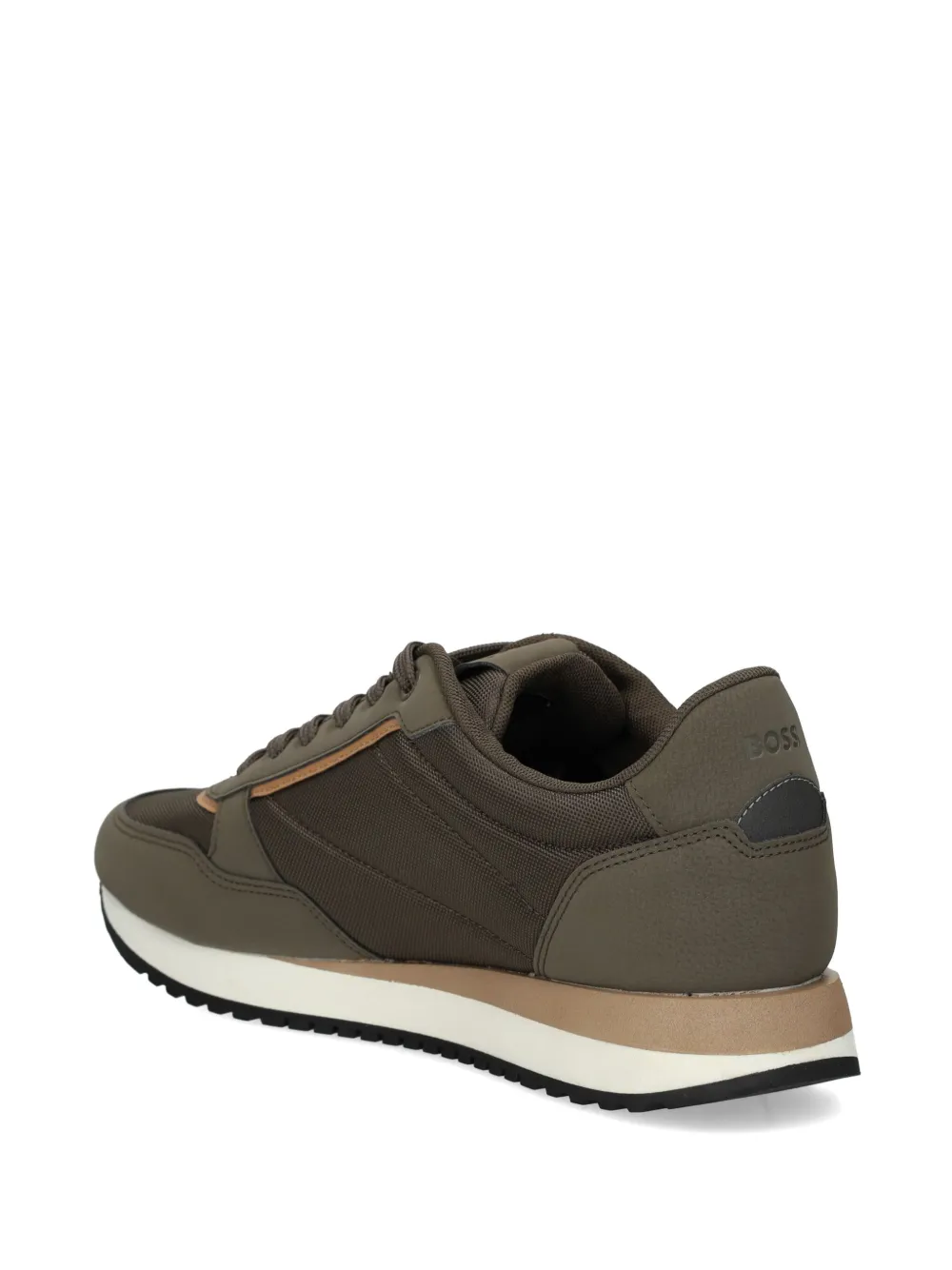 BOSS panelled sneakers Green