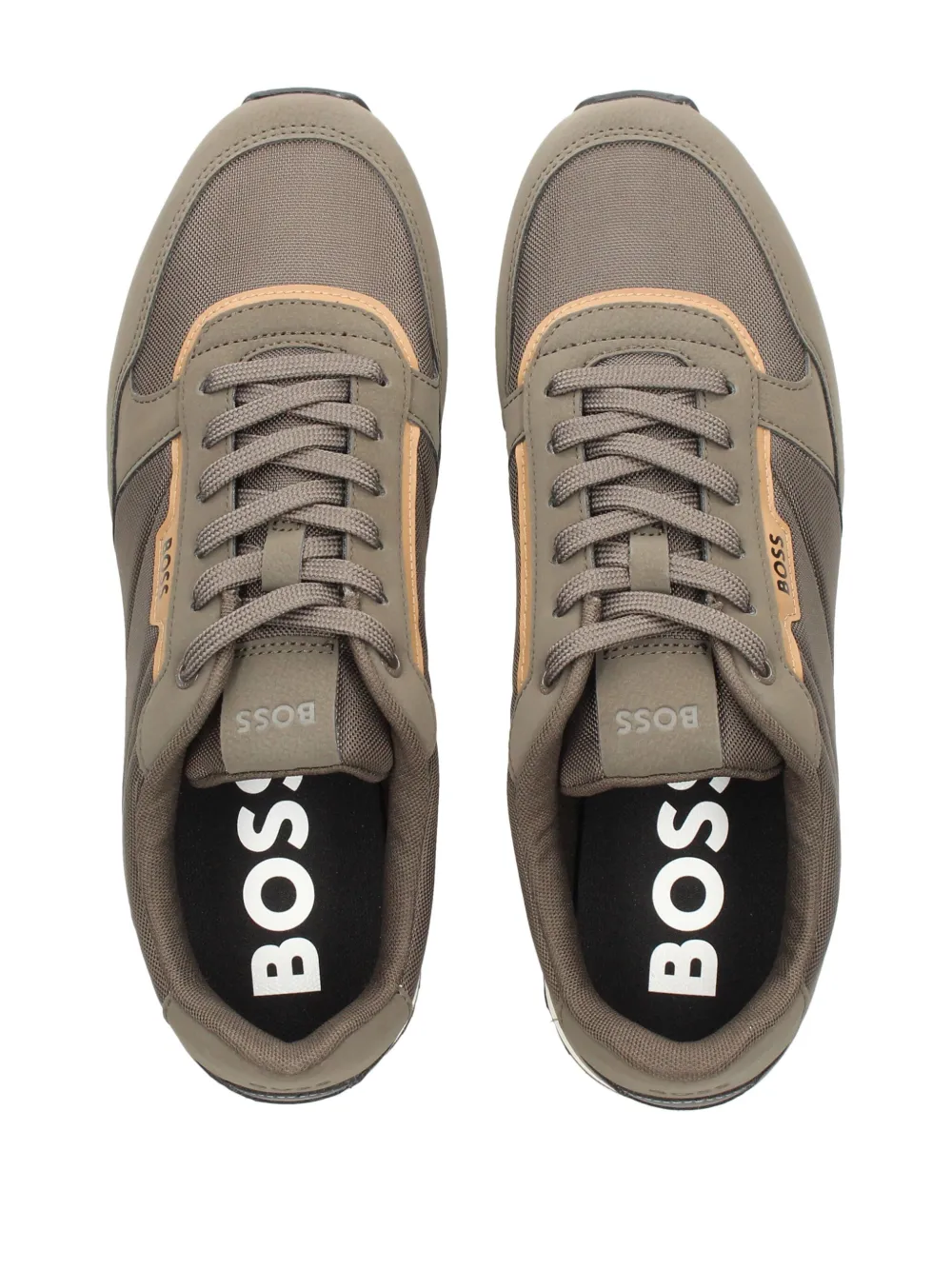 BOSS panelled sneakers Green