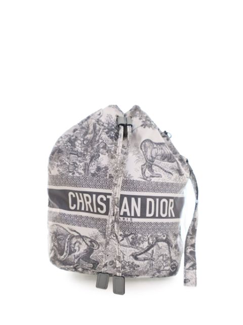 Christian Dior 2021 Technical Fabric Toile De Jouy Sauvage DiorTravel Pouch handbag Women