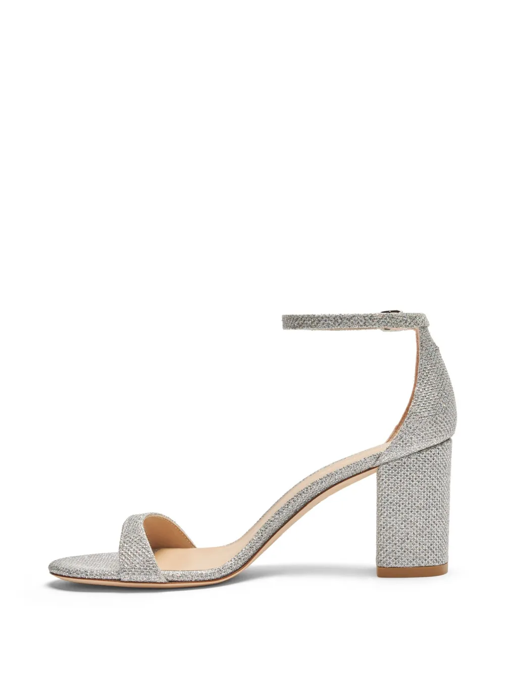 Stuart Weitzman 75mm Nudist II sandals Silver