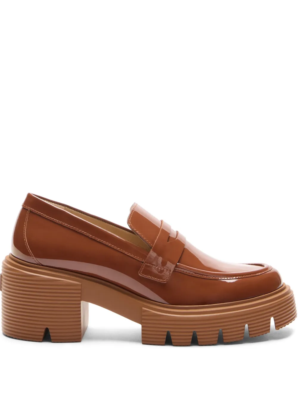 Stuart Weitzman 60mm leather loafers Brown