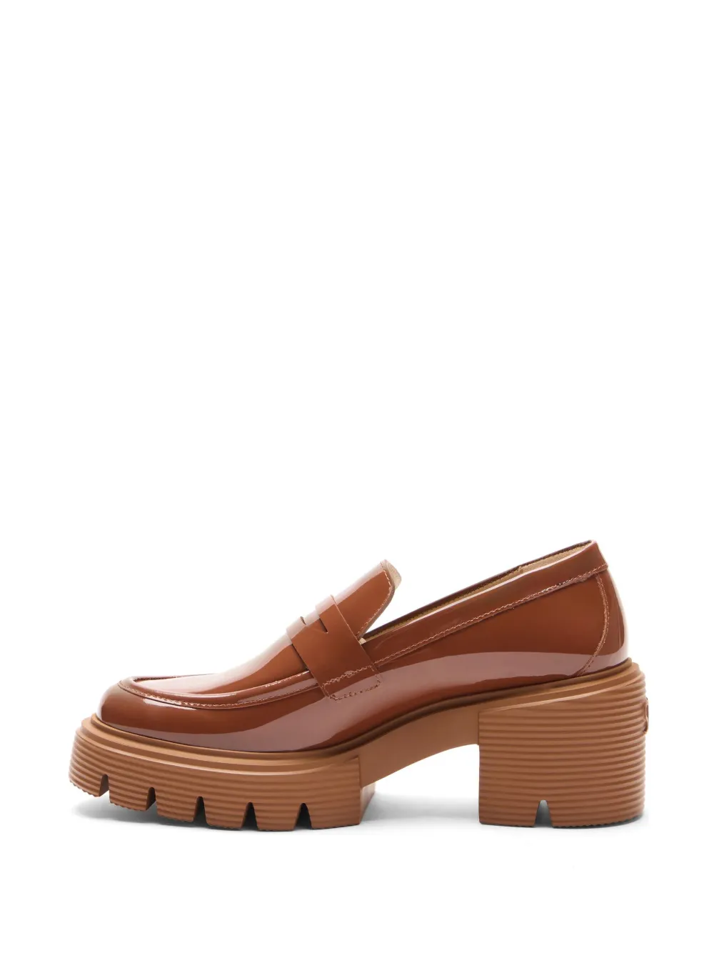 Stuart Weitzman 60mm leather loafers Brown